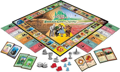 MasterPieces Opoly Board Games - The Wizard of Oz Emerald City Opoly - Officially Licensed Board Games for Adults Kids &amp Family