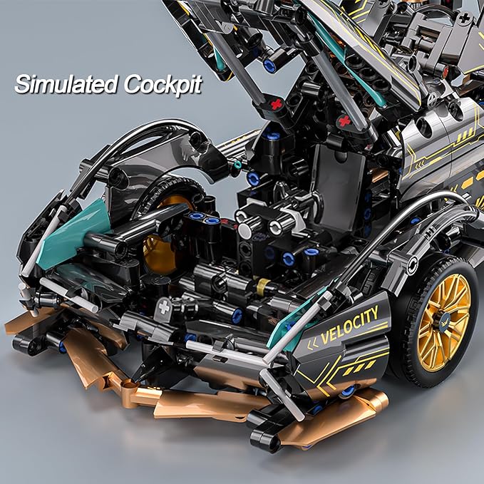Sport Car Building Block Sets for AdultsRace Car with LED Lights Collectible 1:14 Model Scale Engineering Toy Birthday for Men Teens Boys 8+ 8-12 12-16 12 13 14