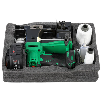 Cordless Bag Closing Machine with 2x3.0A Batteries, Brushless Motor, Battery Bag Sewing Machine Portable Bag Closer Stitcher Packing Machine for Feed Sacks, Rice Bags, Burlap Sack