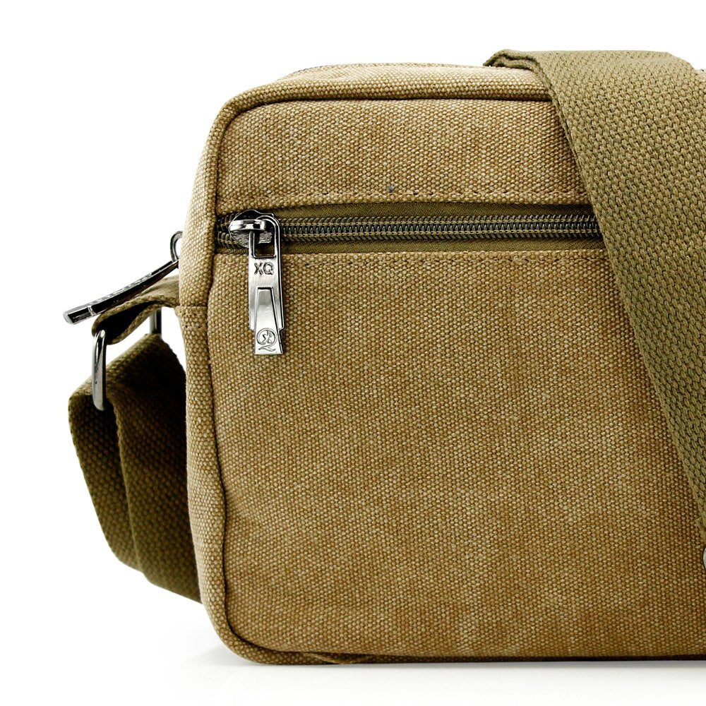 GEARONIC TM Men Vintage Crossbody Canvas Messenger Shoulder Bag School Hiking Military Travel Satchel