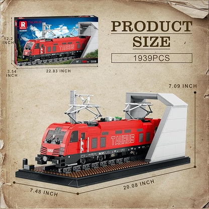Reobrix City Train Set with BaseMOC Classic Car Building Block KitRetro Taurus Electric Train 66020Model for Adult Truck LoversGifts Home Décor1939 PCS