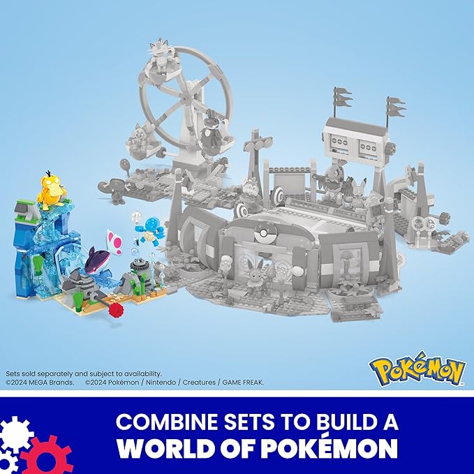 MEGA Pokémon Building Toys Set Aquatic Adventure with 319 Pieces 2 Poseable Characters for Kids
