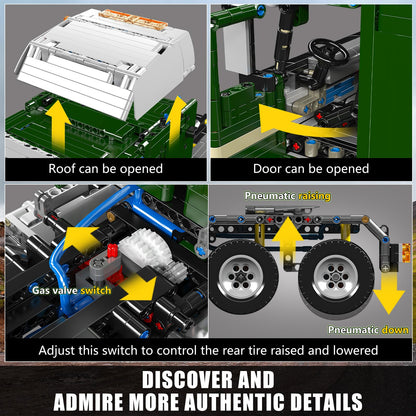 Mould King Tractor Truck Block Kits Model, MOC Building Blocks Set to Build, Gift for Age 14+/Adults Collections Enthusiasts(2,060 Pieces with Motor/APP Remote Control)