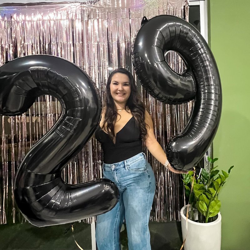 Black Number 5 Balloon 40 Inch, 5th Birthday Party Decorations for Children, Giant 5 Foil Balloon for Party Supplies