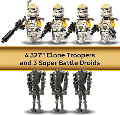 LEGO Star Wars 327th Star Corps Clone Troopers Battle Pack Building Toy - Pretend Play Set for Boys &amp Girls Ages 7+ - Collectible Model Kit &amp Kids Room Decor - Gift Idea for Birthdays - 75431