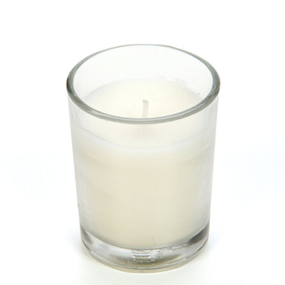 Hosley's Set of 24 Ivory Unscented Glass Filled Votive Candles, Hand Poured Wax Candle Ideal Gifts for Aromatherapy Spa Weddings Birthdays Holidays Party