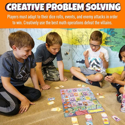 Outnumbered: Improbable Heroes Board Game - A Mensa Award Winning Superhero Math Game | Fun &amp Educational Game for Kids Adults and Families | STEM Toy to Learn Multiplication &amp Division