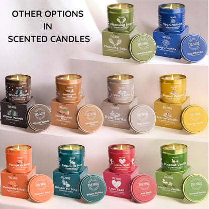 Winter Woods - Soy Candles for Home Scented - for Fall Christmas Holidays - 5oz Natural Clean Non Toxic - Long Lasting Highly Scented Pet Safe Luxury Tin - Velas Aromáticas Para el Hogar - Pine Candel
