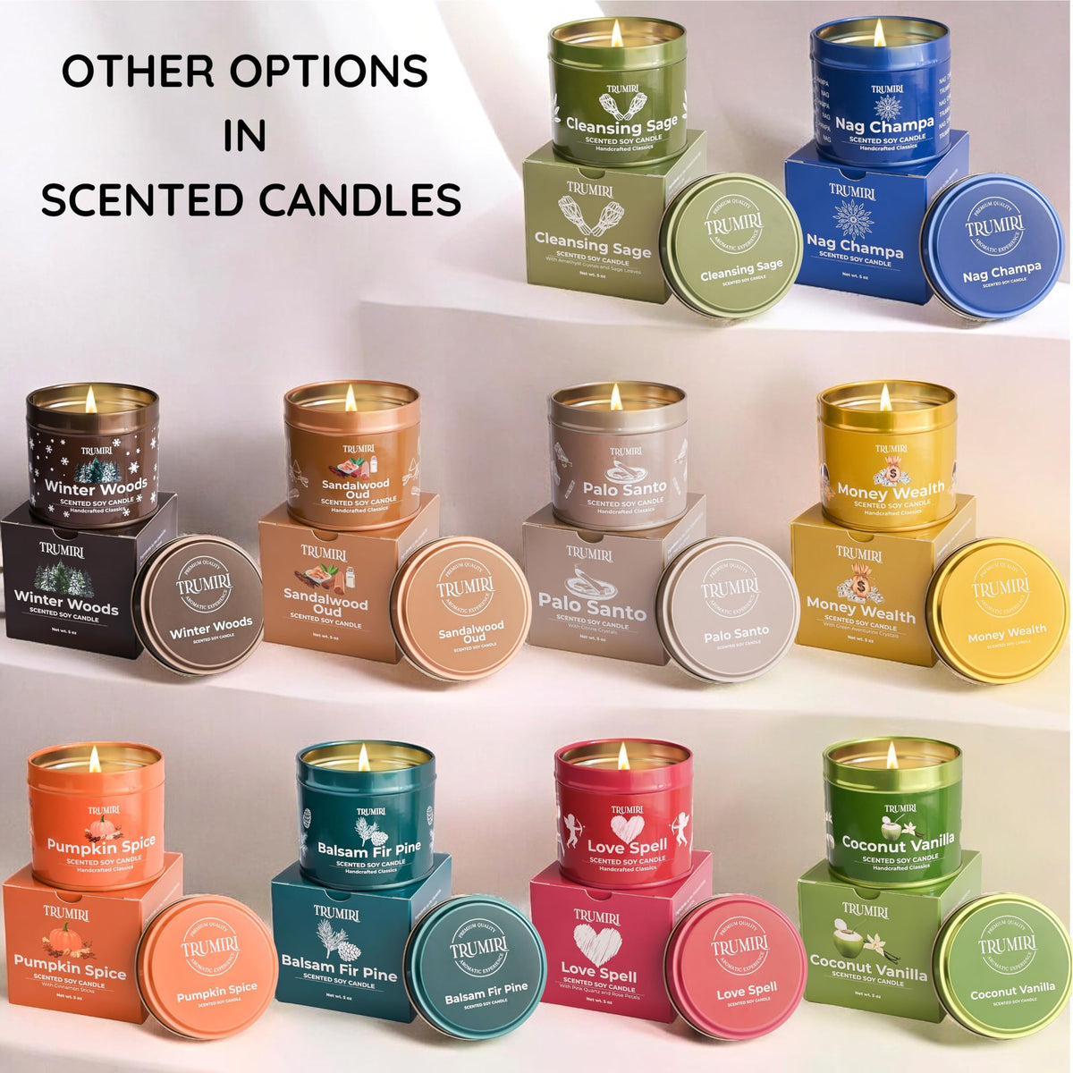 Love Spell - Scented Candles for Women & Men with Rose Petals and Crystals - 5oz Soy Clean Organic Non Toxic - Velas Aromáticas - Aromatherapy Spa Valentines Gift Home Décor Aesthetic Candel