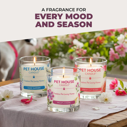 One Fur All Pet Candle 9 OZ Plant-Based Spring Candle with a 60 Hour Burn Time - BlackBerry Tea