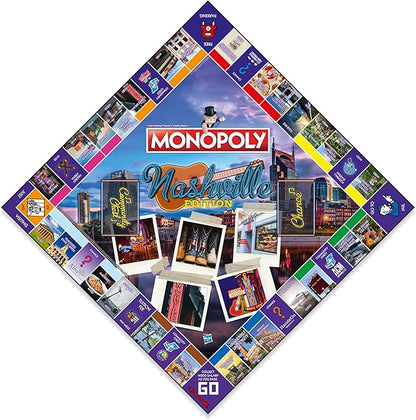 Monopoly Board Game Nashville Edition: 2-6 Players Family Board Games for Kids and Adults Board Games for Kids 8 and up for Kids and Adults Ideal for Game Night