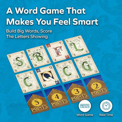 ALLPLAY Wordsy Board Game - Play All The Big Words You've Always Wanted to - Makes You Feel Smart - Rewards Quick Thinking - Great for Adults and Families - 1-6 Players 20 Minutes Ages 10+