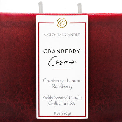 Colonial Candle Cranberry Cosmo Scented Candle Jar, Highly Fragranced Candles for Home Scented, Mottled Wax Candle, 2 Wick, 8 oz - Made in the USA