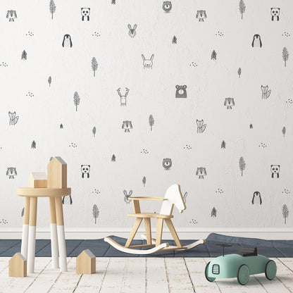 Baby RyRo London Stylish Animal Wall Stickers - Nursery, Toddler, Kids Jungle Wall Stickers with Adorable Safari Animal Designs. Easy to Apply Baby Wall Stickers. Designed by Parents in The UK