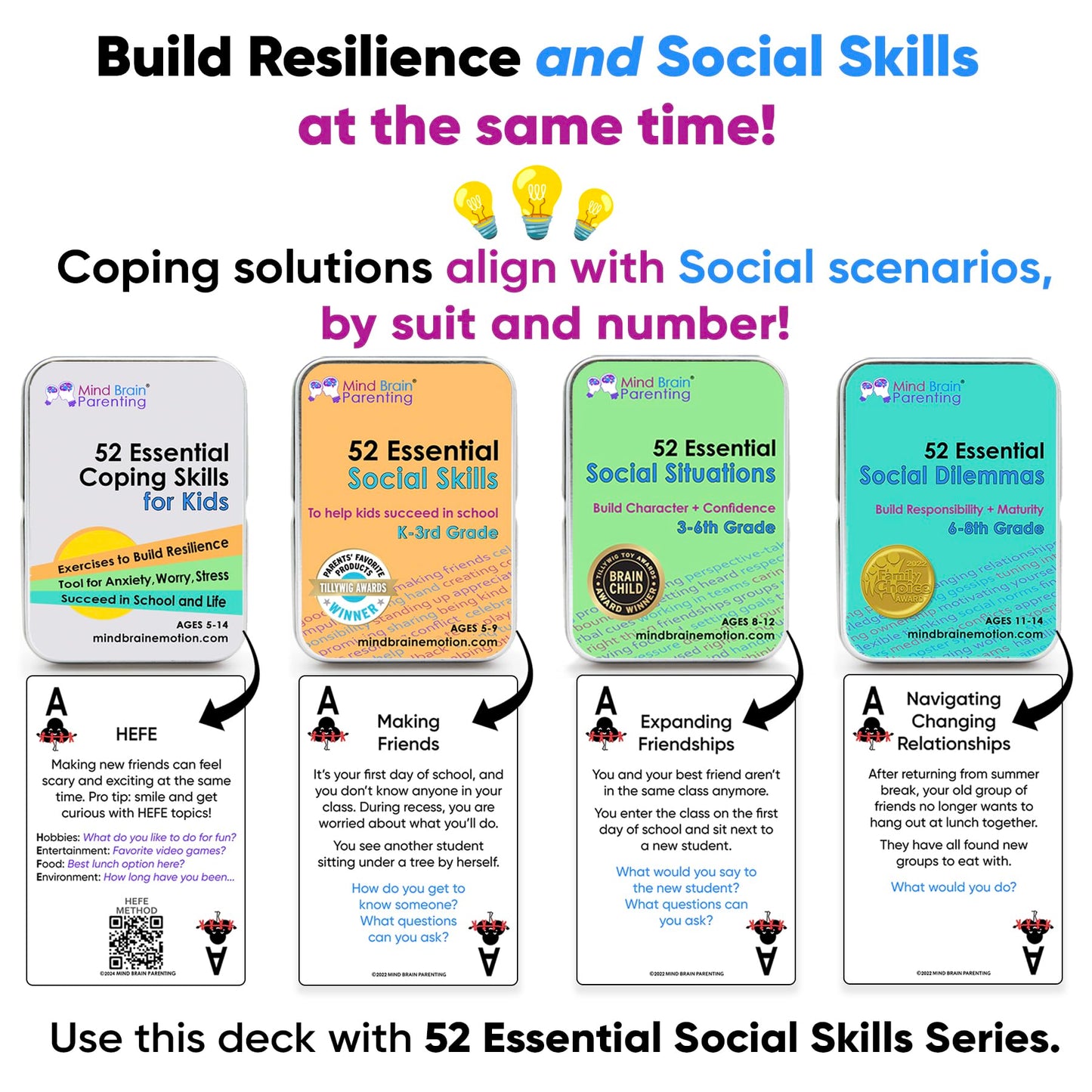 52 Essential Social Dilemmas: Skills for Kids & Teens to Thrive in Middle School - Conversation Cards Created by Teachers & Counselors for Family, Classroom, Counseling, Therapy Game (6-8 Grade)