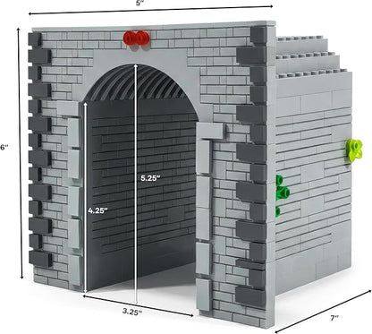 General Jim’s Railway Train Tunnel Building Blocks Set 478 Pieces L Scale Train Layout Accessory Compatible with Major Brands GJ-GTT