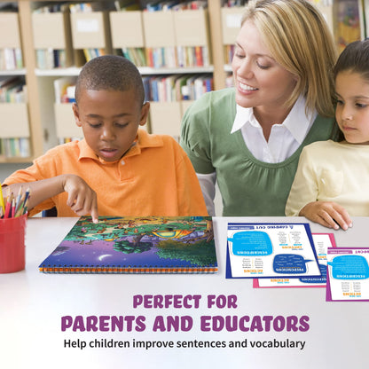 Picture Book and Emotion Cards, Picture Story Cards, Social Emotional Learning Activities, Autism Homeschooling, Educational Busy Book, Speech Therapy Materials (WH Question Flipbook)