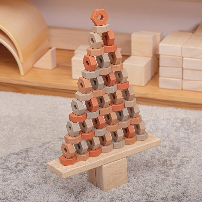 Guidecraft Little Pavers - 60 pc. Set: Block Builders Set for Construction and Stacking