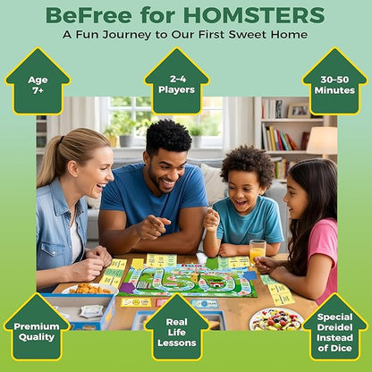 BeFree for HOMSTERS: Family Strategy Board Game – Financial Literacy Career &amp Investing | Ideal for Kids Ages 8–12 (Adult Guidance Suggested) | Learn Smart Decisions &amp Buying Your First Home