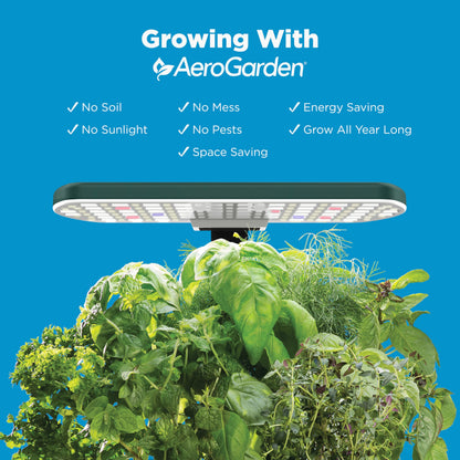 AeroGarden Harvest Lite in Green, Soil-Free Indoor Hydroponic Garden with LED Grow Light for Year-Round Gardening of up to 6 Herbs and Vegetables