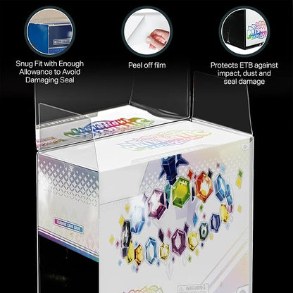 PET Plastic ETB Protector Case 10 Pack - Elite Trainer Box Protector - ETB Case Compatible with Elite Trainer Boxes (Pack of 10)