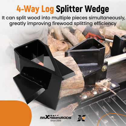 maXpeedingrods 4-Way Log Splitter Wedge for Swisher Branded 22 28 34 ton Log splitters