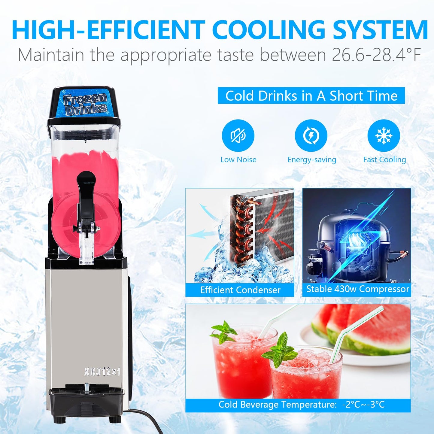 Garvee Slushie Machine 68 oz, Garvee All-in-One Slushy Maker for Home with LED Display & Auto-Clean, No Ice Needed & One-Touch Reservation, 6 Preset Programs for Frozen Margaritas, Ice Cream & Frappés