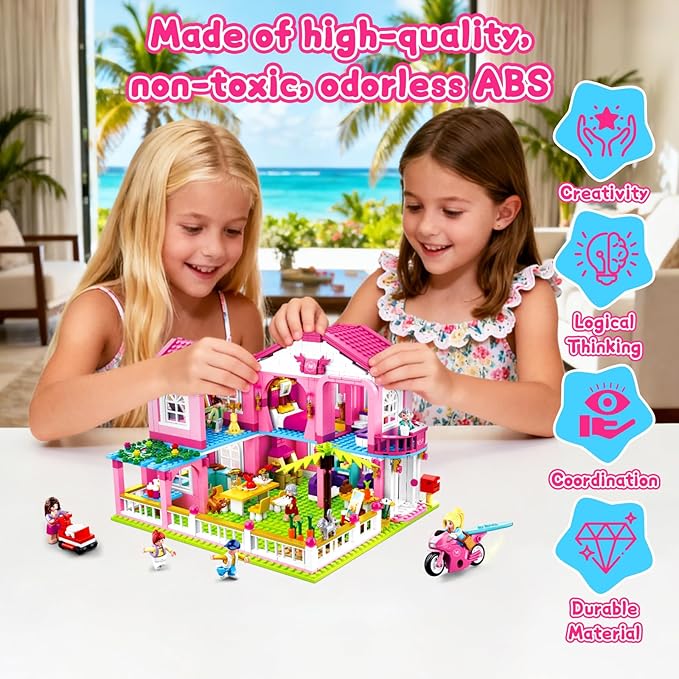 Sluban Garden Villa Friends Building Set for Girls STEM Educational Toy Building Set Gift for Kids Ages 6+