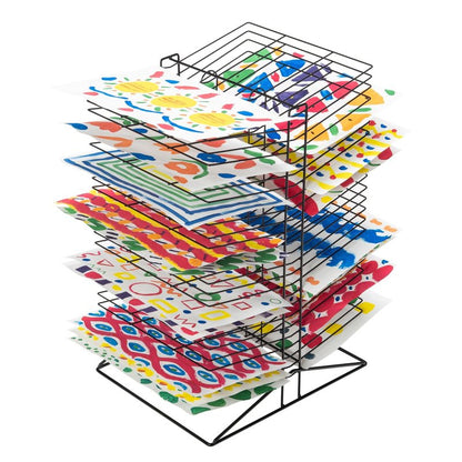 Sax All-Steel Double Sided Wire Drying Rack, 50 Shelves, 17 x 20 x 30 Inches, Steel, Black - 216782