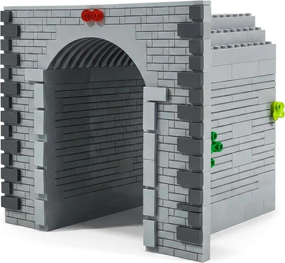 General Jim’s Railway Train Tunnel Building Blocks Set 478 Pieces L Scale Train Layout Accessory Compatible with Major Brands GJ-GTT