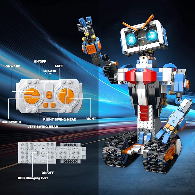 PIKARO Robot Robotics for Kids Ages 8-12 Boys Girls with App &amp Remote Control stem Toys for Boys Age 8-13 Build Your Own Robot STEM Building Sets Toys Birthday (623 PCS)