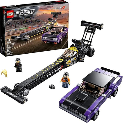 LEGO Speed Champions Mopar Dodge//SRT Top Fuel Dragster and 1970 Dodge Challenger T/A 76904 Building Toy New 2021 (627 Pieces)