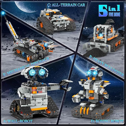 5in1 STEM Robot Building Kit for Kids 6-14+ APP &amp Remote Control STEM Robot Dinosaur Car Building Toys for Kid Science Learning 688 Pcs DIY Building Blocks Set Boys Girls Birthday Xmas Gifts Id
