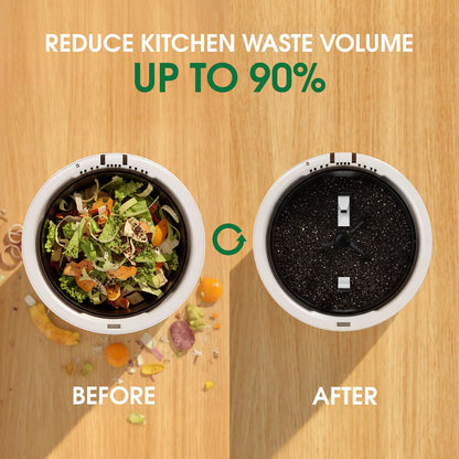 4.5L Electric Composter for Kitchen, Countertop Compost Bin with 820g Activated Carbon Filter, 4 Smart Modes, Odorless & Quiet Smart Compost Bin Kitchen, Turn Scraps to Pre-Compost