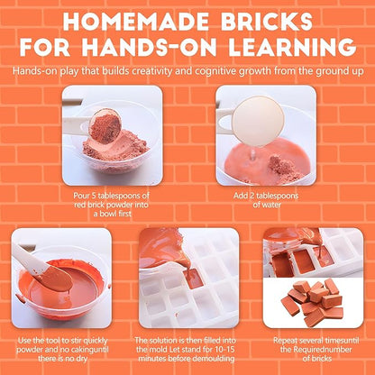 Brick and Mortar Construction Set DIY Building Blocks for Kids Ages 6+ STEM Construction Kit Versatile Creative Play Great Birthday Gift