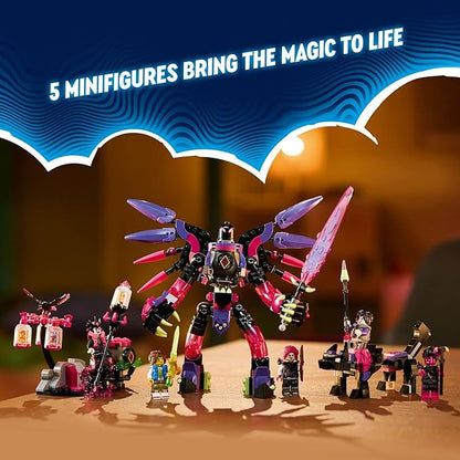 LEGO DREAMZzz The Never Witch’s Nightmare Creatures Fantasy Animal Kids' Toy Build a Mech Wolf or Raven Figure Building Toy with 5 Minifigures for 9 Year Old Boys and Girls 71483