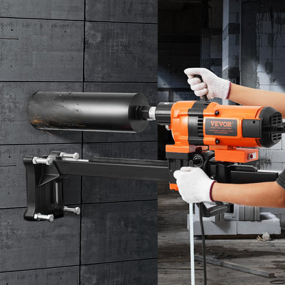 VEVOR Core Drill Machine, 0.8-11.8in Drilling Diameter Diamond Core Drill Rig with Stand and Core Drill Bit, 3500W Rugged Concrete Core Drill, Wet and Dry Use, For Concrete, Brick, Marble