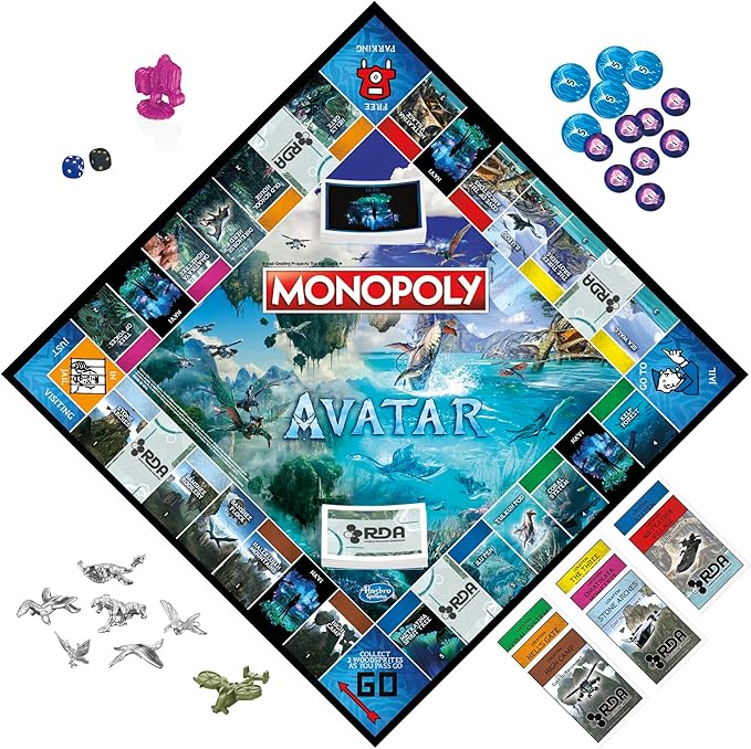 Monopoly: Avatar Edition Board Game for Ages 8 and Up Family Games for 2 to 6 Players Kids Games