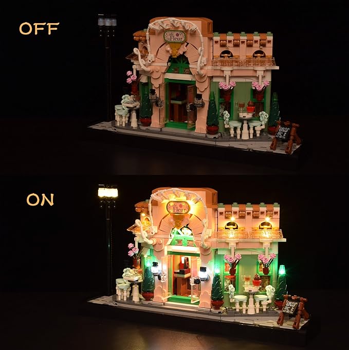 LightGo LED Kit for Lego 10362 French Parisian Café Modular Building | Lighting Only-Bricks Set Not Included (Classic Version)