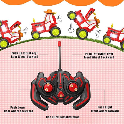 GoolRC Crazy Jumping Car Toys RC Stunt Car with Music Lights Rechargeable Radio Controlled Rocking Cars Toy Christmas Birthday Gift for Teen (Red)