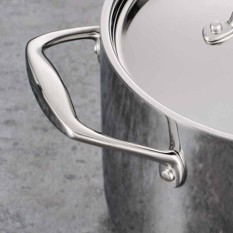 Tramontina Signature Tri-Ply Clad Stainless Steel 12-Piece Cookware Set with Lids, Pots and Pans Kitchen Set, Induction-Ready, Dishwasher-Safe, NSF-Certified, Made in Brazil