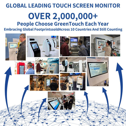 GreenTouch 15 Inch Open-Frame Touchscreen LCD Monitor - Capacitive PCAP -1024x768-5:4-Black…