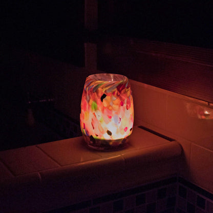 Totally Blown Glassworks Votive Candle Holder, Tea-Light, Handmade Blown Glass, Accent Vase, Centerpiece, Home Decor, Artist Dehanna Jones, Seattle, WA. (Purple Grape Ape)