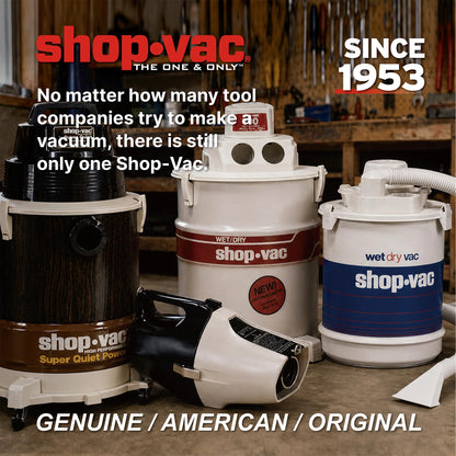 Shop-Vac 6 Gallon 4.0 Peak HP Wet/Dry Vacuum, Wall Mountable Compact Shop Vacuum with Up to 20 ft Extra Long Hose & Accessories - Ideal for Jobsite, Garages, Car & Workshops