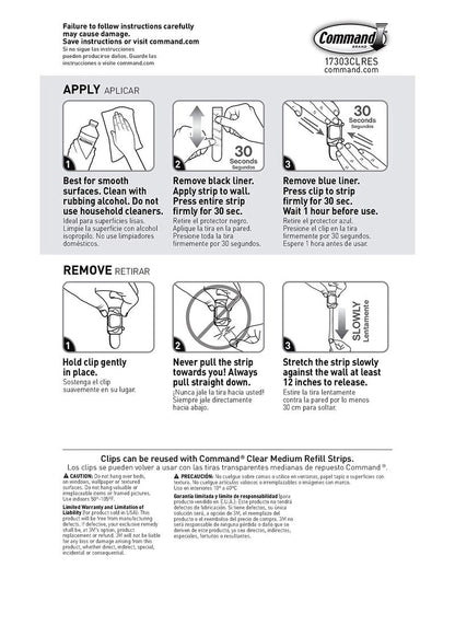 Command Large Cord Clips, Organize Damage-Free, 4-Packs, 8-Clips Total