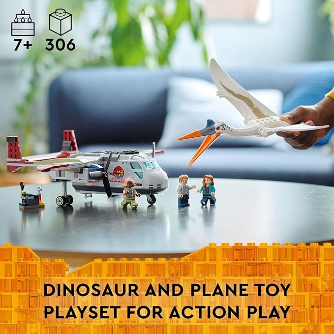 LEGO Jurassic World Quetzalcoatlus Plane Ambush Set 76947 with Dinosaur Toy Figure and Airplane Model 2022 Movie Inspired Multicolor