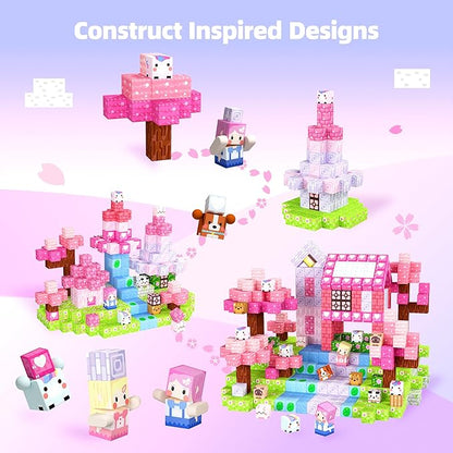 GobiDex 200PCS Magnetic Blocks Kid Building Toys for 3+ Years Old Girls Upgraded STEM Sensory Gifts for Princess Kids Magnets Game for Toddler