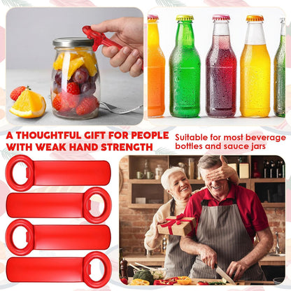 Skiennix Jar Lid Opener Set - 4 Easy Grip Tools for Seniors with Arthritis | Kitchen Accessory