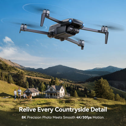 Ruko U11MINI 4K (RC3), Professional 8K Drone with 5.5" Touchcreen, Drones with camera for Adults 4K Video, 3-Axis Gimbal, 20000ft FPV Transmission, Under 249g FAA Exempt, Beginner (64-Min Flight)