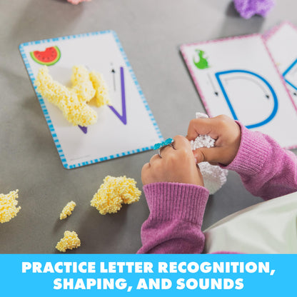 Educational Insights Playfoam Shape & Learn Alphabet Set - Alphabet Learning Toys, Letter Recognition for Preschoolers, Sensory Classroom Must Haves, Sensory Foam Letters, ABC Toys for Ages 3+